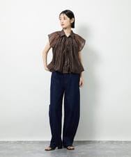 CTBID03054 TONEA(トネア) シアーバルーンシャーリングシャツ ブラック