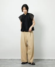 CTBID03054 TONEA(トネア) シアーバルーンシャーリングシャツ ブラック