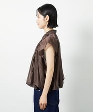 CTBID03054 TONEA(トネア) シアーバルーンシャーリングシャツ ブラック