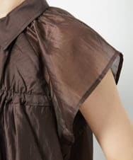 CTBID03054 TONEA(トネア) シアーバルーンシャーリングシャツ ブラック