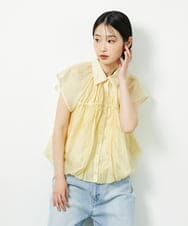 CTBID03054 TONEA(トネア) シアーバルーンシャーリングシャツ ブラック