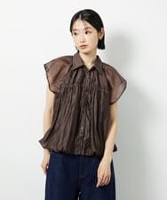 CTBID03054 TONEA(トネア) シアーバルーンシャーリングシャツ ブラック