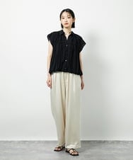 CTBID04054 TONEA(トネア) ニュアンスストライプ バルーンシャーリングシャツ ライトブルー