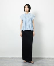CTBID04054 TONEA(トネア) ニュアンスストライプ バルーンシャーリングシャツ ライトブルー