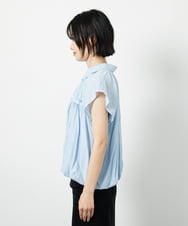 CTBID04054 TONEA(トネア) ニュアンスストライプ バルーンシャーリングシャツ ライトブルー