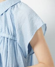 CTBID04054 TONEA(トネア) ニュアンスストライプ バルーンシャーリングシャツ ライトブルー