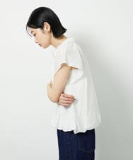 CTBID04054 TONEA(トネア) ニュアンスストライプ バルーンシャーリングシャツ ライトブルー