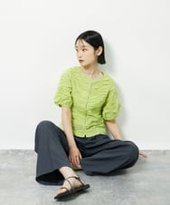 CTBID05060 TONEA シャーリングブラウス ホワイト