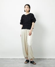 CTBID05060 TONEA シャーリングブラウス ホワイト