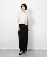 CTBID05060 TONEA シャーリングブラウス ホワイト
