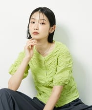 CTBID05060 TONEA シャーリングブラウス ホワイト