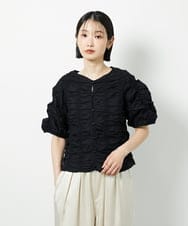 CTBID05060 TONEA シャーリングブラウス ホワイト