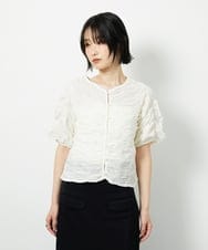 CTBID05060 TONEA シャーリングブラウス ホワイト
