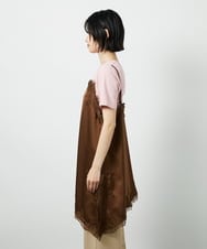 CTBID06059 TONEA(トネア) サテンレースアシメキャミ ブラウン