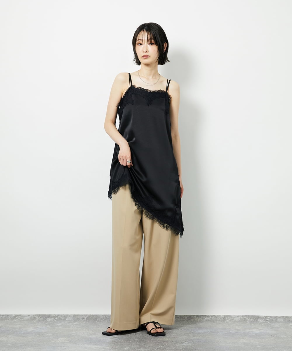 サテンレースアシメキャミ(その他のトップス) | TONEA(トネア