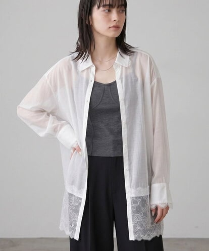 CTBKD01059 TONEA レースデザインシャツ
