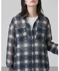 CTBKD04054 TONEA(トネア) シアーオンブレチェックシャツ ネイビー