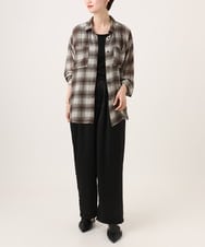 CTBKD04054 TONEA(トネア) シアーオンブレチェックシャツ ネイビー