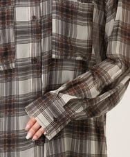 CTBKD04054 TONEA(トネア) シアーオンブレチェックシャツ ネイビー