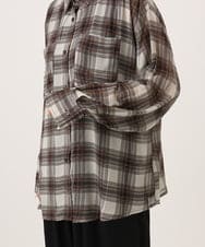 CTBKD04054 TONEA(トネア) シアーオンブレチェックシャツ ネイビー
