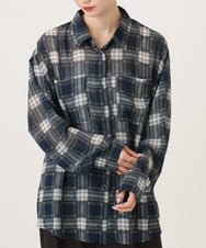 CTBKD04054 TONEA(トネア) シアーオンブレチェックシャツ ネイビー