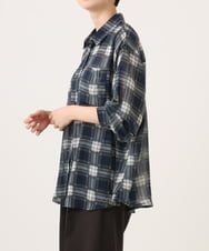 CTBKD04054 TONEA(トネア) シアーオンブレチェックシャツ ネイビー
