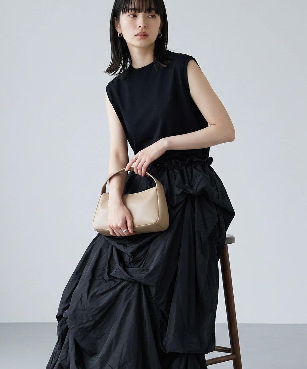 CTEID03081 TONEA タックデザイン ドッキングワンピース