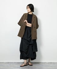 CTEID03081 TONEA タックデザイン ドッキングワンピース ブラック