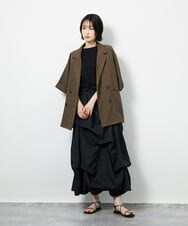 CTEID03081 TONEA タックデザイン ドッキングワンピース ブラック