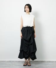 CTEID03081 TONEA タックデザイン ドッキングワンピース ブラック
