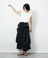 CTEID03081 TONEA タックデザイン ドッキングワンピース ブラック