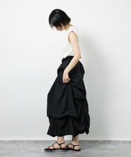 CTEID03081 TONEA タックデザイン ドッキングワンピース ブラック