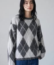 CTFAG02063 TONEA(トネア) アーガイル クルーネックニット グレー