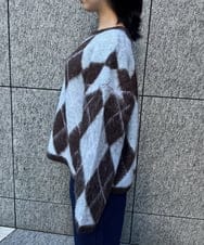 CTFAG02063 TONEA(トネア) アーガイル クルーネックニット グレー