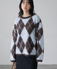 CTFAG02063 TONEA(トネア) アーガイル クルーネックニット グレー
