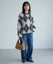 CTFAG02063 TONEA(トネア) アーガイル クルーネックニット グレー