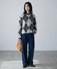 CTFAG02063 TONEA(トネア) アーガイル クルーネックニット グレー