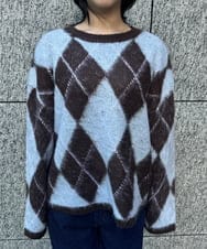 CTFAG02063 TONEA(トネア) アーガイル クルーネックニット グレー