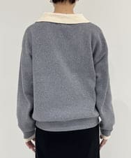 CTFAG03061 TONEA(トネア) 配色Vネックニット プルオーバー グレー