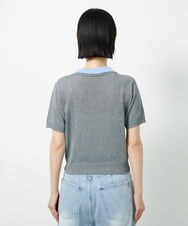 CTFID01043 TONEA 襟レイヤードポロニット ネイビー