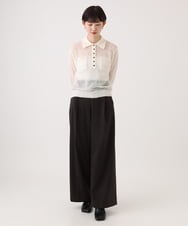 CTFKD01045 TONEA(トネア) 透かしモヘアポケットポロニット アイボリー