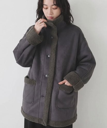 CTJAG03110 TONEA フェイクムートンスタンドジャケット