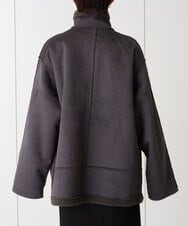 CTJAG03110 TONEA(トネア) フェイクムートンスタンドジャケット チャコール