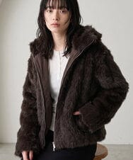 CTJAG04090 TONEA(トネア) スタンドジップファーブルゾン ブラウン