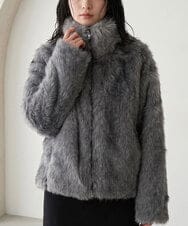 CTJAG04090 TONEA(トネア) スタンドジップファーブルゾン ブラウン
