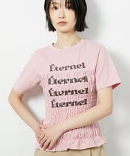 CTKID01049 TONEA(トネア) シャーリングロゴTシャツ ピンク