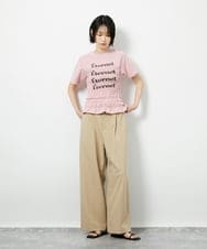 CTKID01049 TONEA(トネア) シャーリングロゴTシャツ ピンク