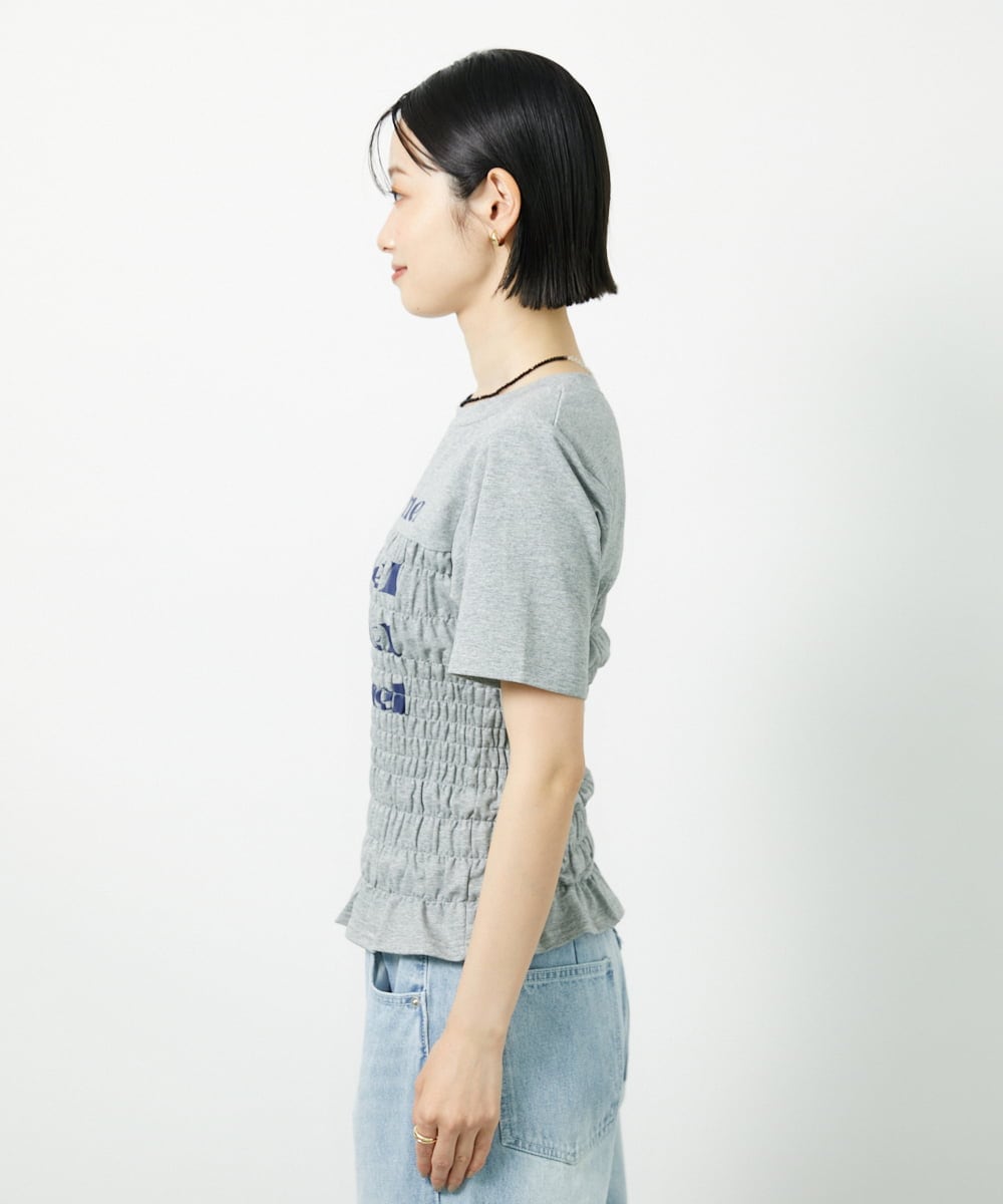 CTKID01049 TONEA(トネア) シャーリングロゴTシャツ ピンク