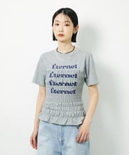 CTKID01049 TONEA(トネア) シャーリングロゴTシャツ ピンク