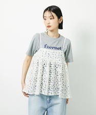 CTKID01049 TONEA(トネア) シャーリングロゴTシャツ ピンク